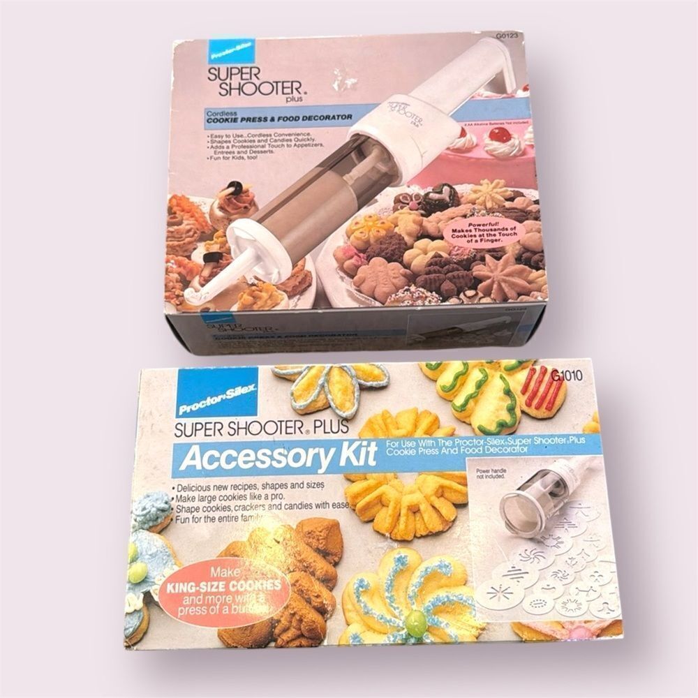 PROCTOR SILEX Vintage Super Shooter Plus Cookie Press & Accessory Kit